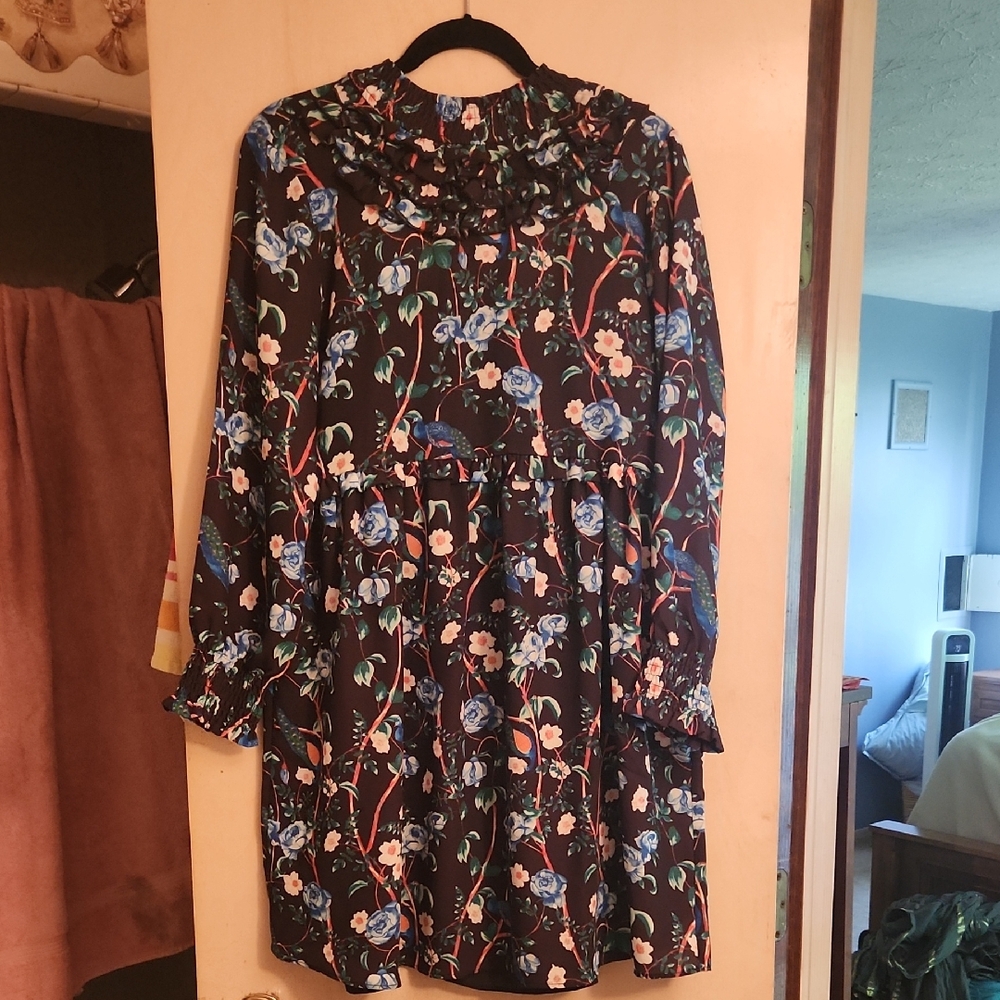 Ella Moon Floral Long-Sleeve Dress